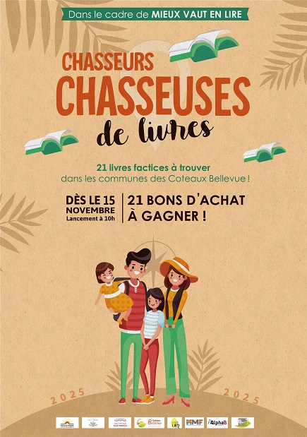 CHASSEURS /CHASSEUSES DE LIVRES 15-21nov Communauté de Communes Coteaux Bellevue