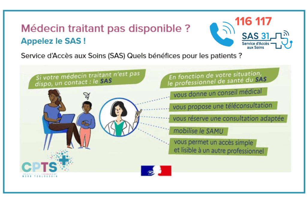 Le SERVICE D’ACCÈS AUX SOINS 116117🧐 Je suis patient : le Service d’Accès aux Soins (SAS) : kézako ? ☎️