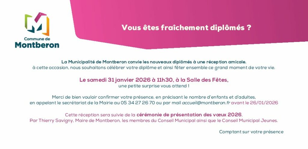 Félicitations aux jeunes diplômés!