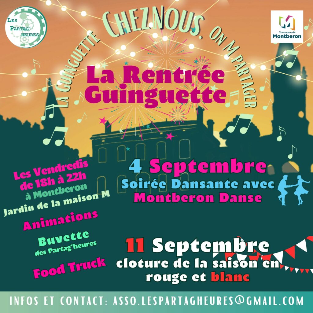 La Guinguette des partag’heures : deux soirées festives en septembre !