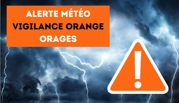 Orages prévus à partir de 16H00, le 3 aout 2026