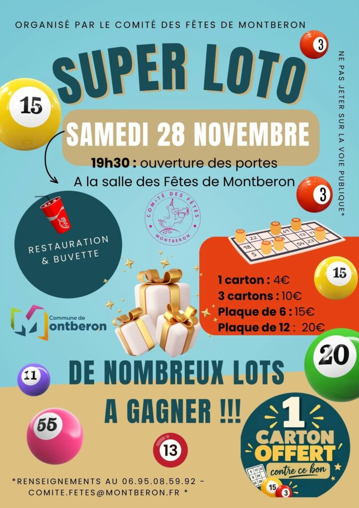 Super Loto du Comité des fêtes de Montberon